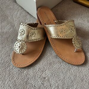 Jack Rogers Champagne/ Gold Youth Sandals